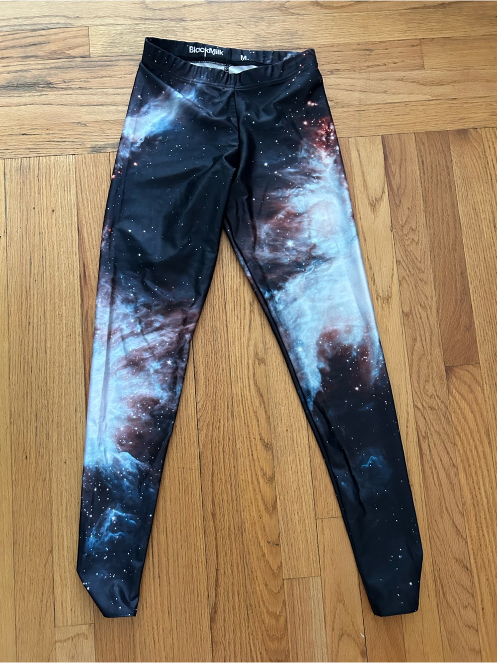 BlackMilk Galaxy Print Leggings - Black/Blue